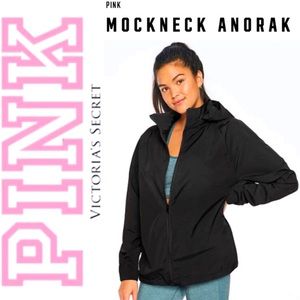 NWT! PINK Mockneck Anorak